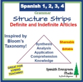 Spanish Structure Strip "Definite and Indefinite Articles"