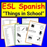 Spanish to English Worksheets ESL Spanish Speakers "Things