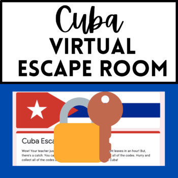 Preview of Spanish Sub Plan - Cuba Virtual Escape Room