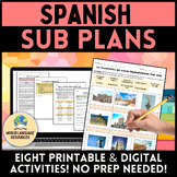 Preview of Spanish Sub Plans - Substitute Activities for Spanish Class, Emergency Sub Plans