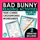 Spanish Sub Plans Bad Bunny Reading Activities Differentiated