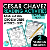 Spanish Sub Plans Cesar Chavez Reading Comprehension Activities