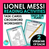 Spanish Sub Plans Lionel Messi Reading Comprehension Activities