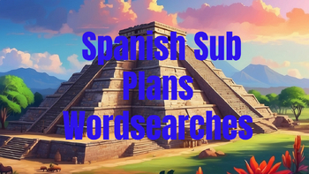 Preview of Spanish Sub Plans Wordsearch for Realidades Chapter 1