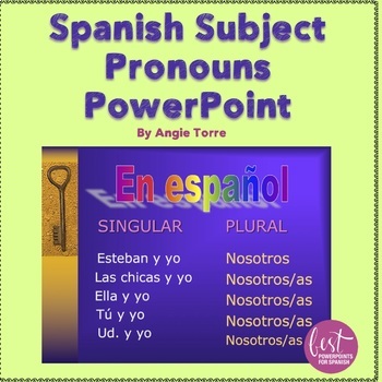 Preview of Spanish Subject Pronouns PowerPoint and Interactive Notebook Activities