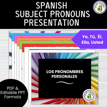 Preview of Spanish Subject Pronouns Presentation -Posters - Pronombres Personales