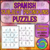 Spanish Subject Pronouns Practice Activity - Pronoun Puzzle