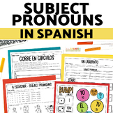 Spanish 1 Resources for Subject Pronouns Worksheets and Ac