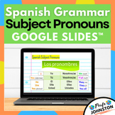 Spanish Subject Pronouns • When To Use Pronombres • Notes 