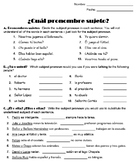 Spanish Subject Pronouns Worksheet - Circle & Fill in the Blank