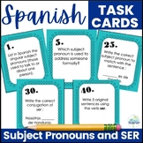 Spanish Task Cards Subject Pronouns and Ser