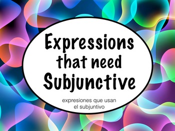 Preview of Spanish Subjunctive Expressions (Ojalá etc) Keynote Slideshow Presentation