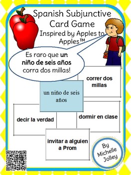 Preview of Spanish Subjunctive Game -- Inspired by Apples to Apples