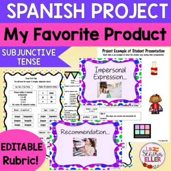 Preview of Spanish Subjunctive Project | WEIRDO Spanish Project | My Favorite Product