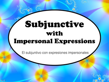 Preview of Spanish Subjunctive after Impersonal Expressions PowerPoint Presentation