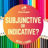 Spanish Subjunctive vs Indicative | Notes + Cards