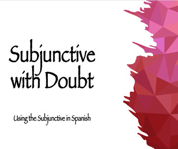 Preview of Spanish Subjunctive with DOUBT Worksheets (with WRITINGS)