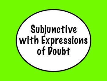 Preview of Spanish Subjunctive with Expressions of Doubt Keynote Slideshow for Mac