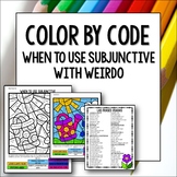 Spanish Subjunctive with WEIRDO Color by Code Lesson Fun Activity