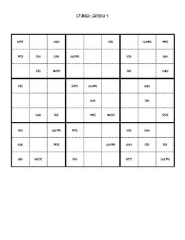 Sudoku 1 (fácil) ▻ para contar hasta 9-replace with Spanish #s