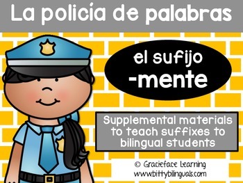 Preview of Spanish Suffixes - La policía de palabras - el sufijo -mente