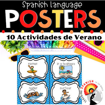 Preview of Summer Activities Posters in Spanish
