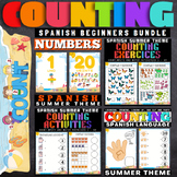 Spanish Summer Fingers Counting Basics Activities Worksheets for  Kindergarten