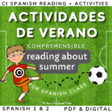 Spanish Summer CI Comprehensible Input Reading ACTIVIDADES