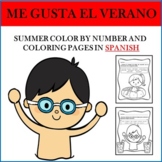 Spanish Summer Color By Number and Coloring Pages: El Verano