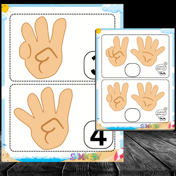 Spanish Summer Fingers Counting Basics Activities Worksheets for  Kindergarten