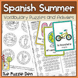 Spanish Summer Puzzles and Activities for Grades 1 to 6