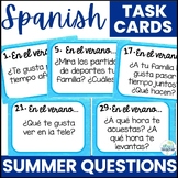 Spanish Task Cards Summer Questions