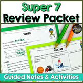Spanish Super 7 review packet | Guided notes & Activities 