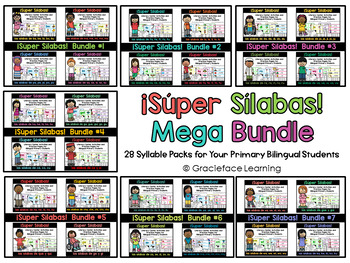 Preview of Súper Sílabas - Mega Bundle of Spanish Phonics Activities for All Syllables