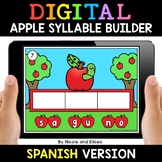 Spanish Syllable Apple Word Building Word Work Activity fo