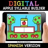 Spanish Syllable Apple Word Work for Google Classroom - Di