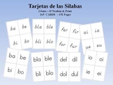 Spanish Syllable Flash Cards - Las silabas