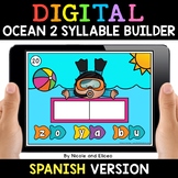 Spanish Syllable Ocean Word Work for Google Classroom - Di
