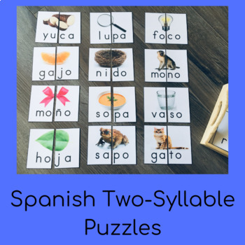 Preview of Spanish Syllable Puzzles (Montessori)