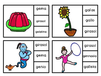 Spanish Syllable Stations: Silabas con G by The Bilingual Notebook