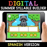 Spanish Syllable Summer Word Work for Google Classroom 2 -