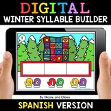 Spanish Syllable Winter Word Work for Google Classroom 2 -