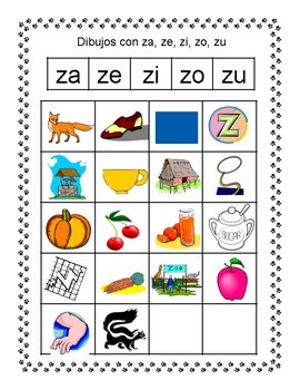Spanish Syllable Zz Word Sorts by Busy Bilingual Buddies | TpT