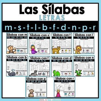 Preview of Spanish Syllables Activities BUNDLE | La Silaba Inicial Actividades