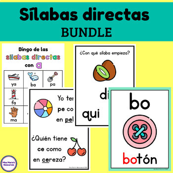 Preview of Spanish phonics & syllables BUNDLE de las Sílabas Directas