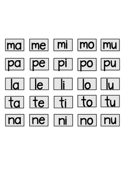 Spanish Syllables Cut And Paste Set #2: 3 Syllables By Bilingual 6BE