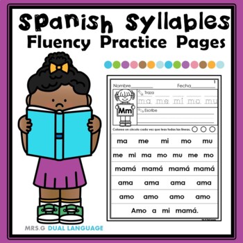 Preview of Silabas abiertas practica de fluidez SILABARIO Spanish Syllables Fluency Pages