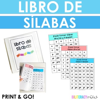 Spanish Syllables Booklet w Cover Page! Sílabas directas! Sílabas trabadas!
