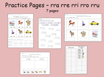 Spanish Syllables Ra Re Ri Ro Ru Practice Pages By Dual Language Kinder