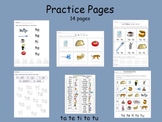 Spanish Syllables - ta te ti to tu practice pages